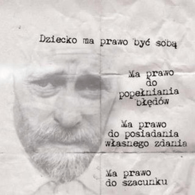 Infografika dotycząca praw dziecka wg. J. Korczaka. Info pod zdjęciem